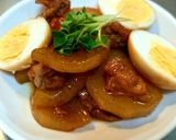 下ゆでなし!簡単こってり大根と鶏の親子煮作り方9写真