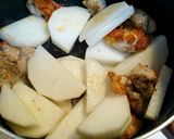 下ゆでなし!簡単こってり大根と鶏の親子煮作り方5写真