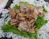塩レモン豚肉炒めおにぎらず作り方3写真