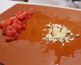 ズワイガニのトマトクリームスパゲッティ作り方2写真