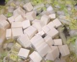 白菜と豆腐の卵白あん掛け作り方1写真