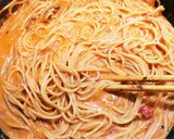 簡単にんじんの葉でトマトクリームパスタ♡作り方6写真