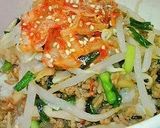 エリンギとひき肉でビビンパ気分な丼作り方6写真