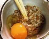 我が家のふわふわ卵納豆かけご飯♡作り方3写真
