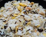 きのこと鮭の塩こぶチャーハン作り方5写真