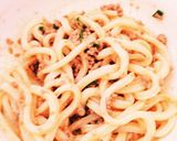 自慢の梅そぼろうどん作り方3写真