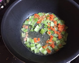小松菜とタケノコのオイスター炒めご飯作り方1写真