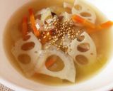 シャキシャキ♡レンコンの中華風スープ作り方4写真