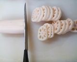 簡単子供が喜ぶ！花粉症にれんこんの肉挟み作り方1写真
