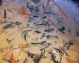 カブとごぼうのクリームパスタ作り方6写真
