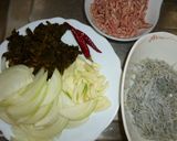 高菜　しらす　にんにく　パスタ。作り方1写真