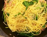 空芯菜とベーコンのパスタ作り方12写真