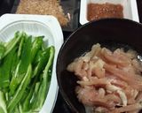 しし唐×鶏むねにく×梅かつお作り方1写真
