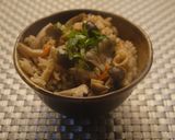 レンジで♪１合分のキノコの炊き込みご飯♡作り方5写真