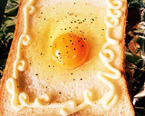 まん丸目玉焼き風マヨネーズトースト作り方3写真