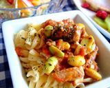豆と秋刀魚のトマト煮込み☆(水煮缶使用)作り方4写真