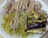 茄子とキャベツと豚肉スチーマー蒸っし蒸し作り方5写真
