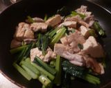 小松菜と豆腐のオイスター炒め♪作り方4写真