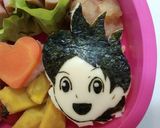 キャラ弁妖怪ウォッチ♬ケータ&ふみちゃん作り方2写真