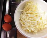簡単♪朝食に♪キャベツの巣ごもり卵♪作り方1写真