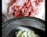 カリもちっ♡たまねぎと豚肉の卵とじ作り方1写真