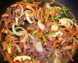 コストコプルコギビーフで♡焼きうどん作り方3写真