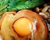 車麩で落とし卵と小松菜の煮物＊優しいお味作り方3写真