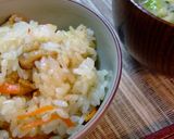 節約レシピ☆鶏皮の五目炊き込みご飯作り方6写真
