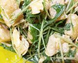 かりふわ油揚げと水菜のサラダ作り方5写真