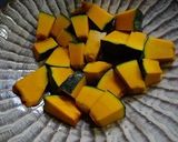 バジル風味のかぼちゃの✿ハムカツ作り方1写真