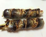 秋刀魚の白ネギ巻き 焼き！作り方4写真