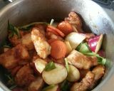 鶏肉と彩り野菜の甘辛和え作り方4写真