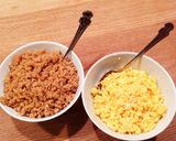 お鍋ひとつで簡単、とりそぼろ2色ごはん作り方7写真