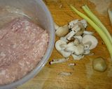 鶏ミンチ団子の白菜スープ(ショウガ入り)作り方1写真