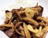 きのこソースステーキのせごはん作り方5写真