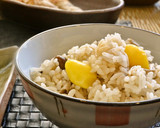 秋の炊き込みご飯　ぎんなんときのこご飯作り方6写真