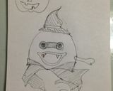 妖怪ウォッチ ハロウィンキャラ弁作り方1写真