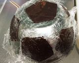 サッカーボールの誕生日ケーキ作り方12写真