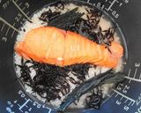 焼き塩鮭とひじきのおこわ作り方5写真