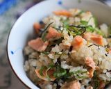 焼き塩鮭とひじきのおこわ作り方7写真