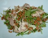 豚しゃぶと水菜の納豆和え作り方4写真
