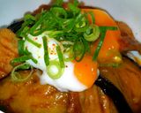 なす・豚バラ☆照り焼き丼・温玉のせ♪作り方5写真