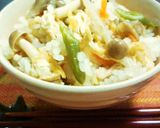 松茸お吸い物で具だくさん茸ご飯作り方6写真
