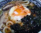 わかめたっぷりの温たま入りうどん作り方5写真
