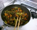 チンゲン菜 かぼちゃ 牛肉の オイスター作り方5写真
