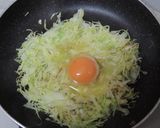 ずぼらさんのキャベツとタマゴ焼き作り方2写真