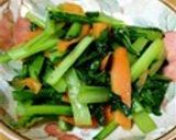 お弁当に♪小松菜のクレソル炒め作り方4写真