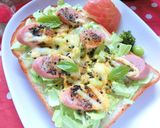 塩キャベ×魚ニソのバジルカレートースト作り方8写真