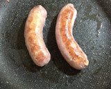 生ソーセージのソテー、パスタ添え作り方1写真