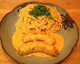 生ソーセージのソテー、パスタ添え作り方8写真